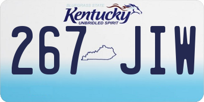KY license plate 267JIW