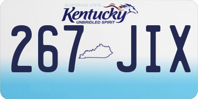 KY license plate 267JIX
