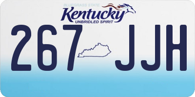 KY license plate 267JJH
