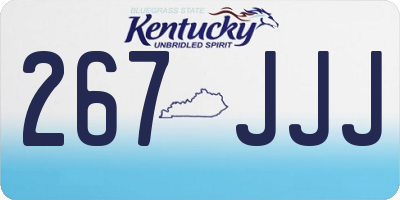 KY license plate 267JJJ