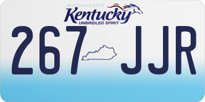 KY license plate 267JJR