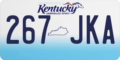 KY license plate 267JKA