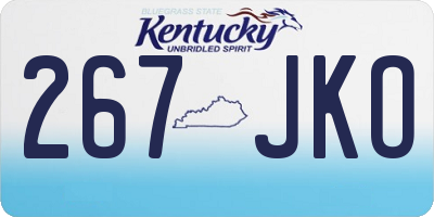 KY license plate 267JKO