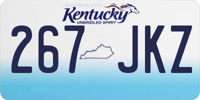 KY license plate 267JKZ