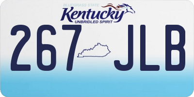KY license plate 267JLB