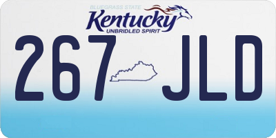 KY license plate 267JLD
