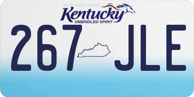 KY license plate 267JLE