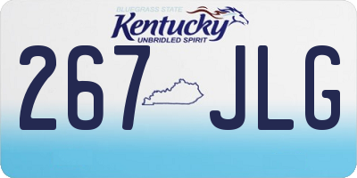 KY license plate 267JLG