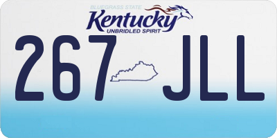 KY license plate 267JLL