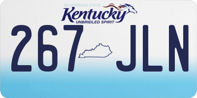 KY license plate 267JLN