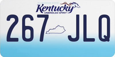 KY license plate 267JLQ