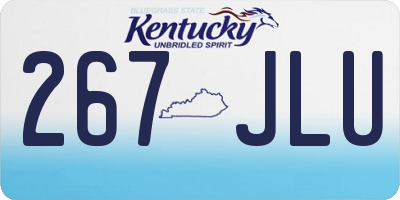 KY license plate 267JLU