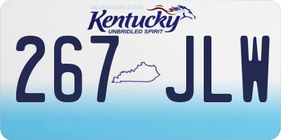 KY license plate 267JLW
