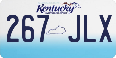 KY license plate 267JLX