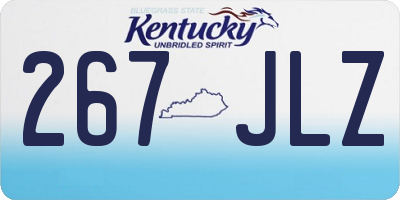 KY license plate 267JLZ