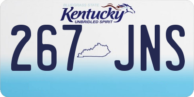 KY license plate 267JNS