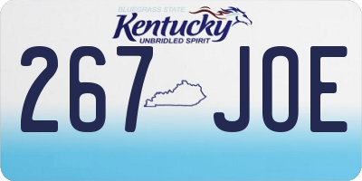 KY license plate 267JOE