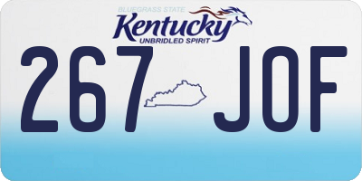 KY license plate 267JOF