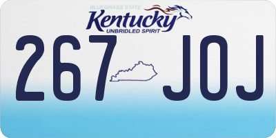 KY license plate 267JOJ