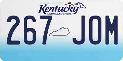 KY license plate 267JOM