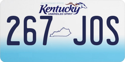 KY license plate 267JOS
