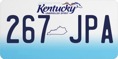 KY license plate 267JPA