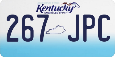 KY license plate 267JPC