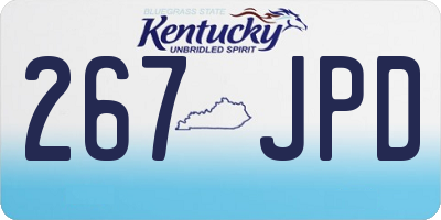 KY license plate 267JPD