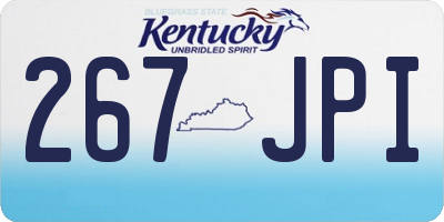 KY license plate 267JPI