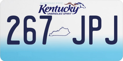 KY license plate 267JPJ