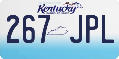 KY license plate 267JPL