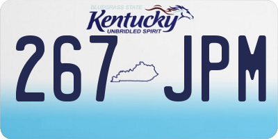 KY license plate 267JPM