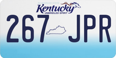 KY license plate 267JPR