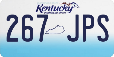 KY license plate 267JPS