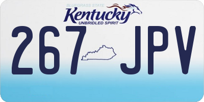 KY license plate 267JPV
