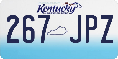 KY license plate 267JPZ