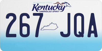 KY license plate 267JQA