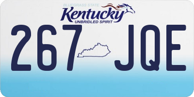 KY license plate 267JQE