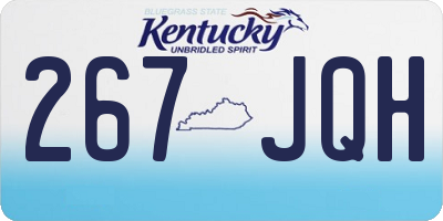 KY license plate 267JQH