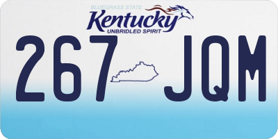 KY license plate 267JQM