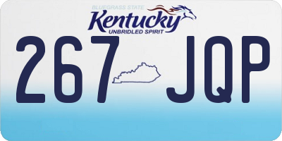 KY license plate 267JQP