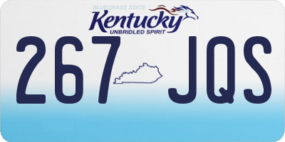 KY license plate 267JQS
