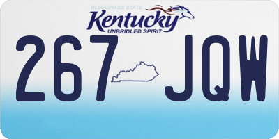 KY license plate 267JQW