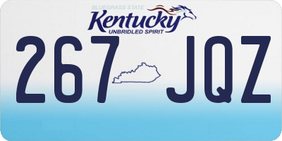 KY license plate 267JQZ