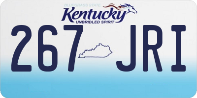 KY license plate 267JRI