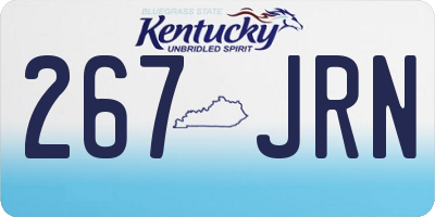 KY license plate 267JRN