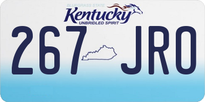 KY license plate 267JRO