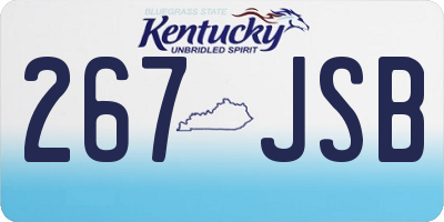 KY license plate 267JSB