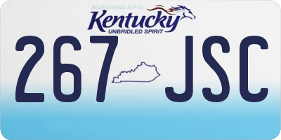 KY license plate 267JSC