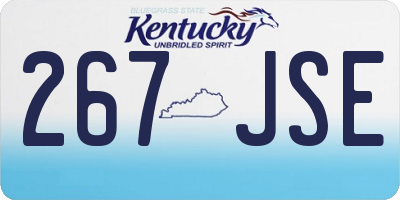 KY license plate 267JSE
